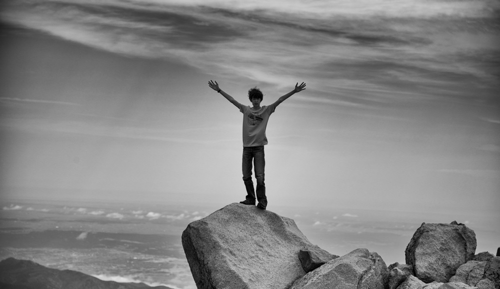 On a rock